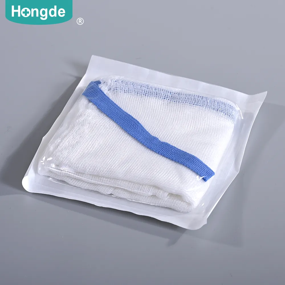 HD812 Abdominal Pads With Blue Tape Medical Consumable Gauze Swab Absorbent Surgical Sterile Gauze Lap Sponge