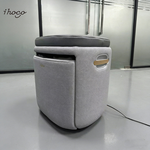 Draagbare verwarmde voet- en beenmassager 2-in-1 design massagekruk voor thuis en kantoor - Product Image 4