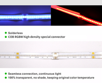 Connecteurs de bande LED sans soudure, branchement rapide, 8 mm, 10 mm, 12 mm, connecteur de bande LED COB sans couture avec câble à 4 ou 5 broches