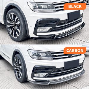 Divisor de Labios Delantero de Fibra de Carbono ABS Deportivo para VW Tiguan MK2 <span class=keywords><strong>R</strong></span> Line 2017-2020, Kit de Parachoques FEIXIAN - Product Image 3