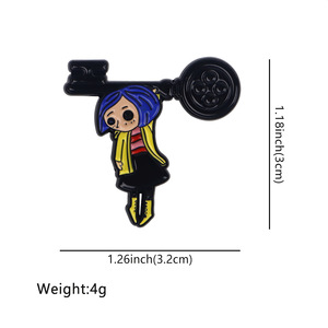 Broche <span class=keywords><strong>de</strong></span> Llave Misteriosa <span class=keywords><strong>de</strong></span> Secret Garden con Impresión UV, Pintura <span class=keywords><strong>de</strong></span> Dibujos Animados, Accesorio <span class=keywords><strong>de</strong></span> Ropa, Mercancía <span class=keywords><strong>de</strong></span> Videojuegos - Product Image 5