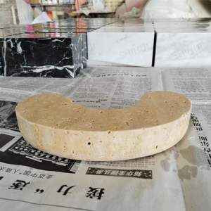 SH STONE vente en gros personnalisé marbre bijoux décoration travertin boucles d'oreilles collier bague bijoux présentoir anneau plat plateau - Product Image 3