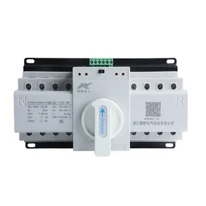 Interruptor de transferencia automática de doble potencia tipo MCB 2P 4P 63A 100A 125A ATS Disyuntor Interruptor eléctrico ATS