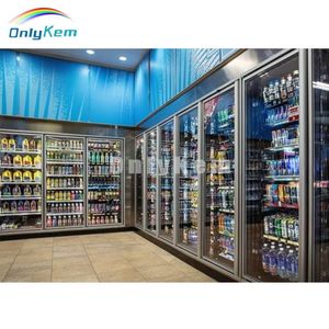 Siêu thị cửa kính đi bộ trong mát Tủ đông hiển thị phòng lạnh - Product Image 4