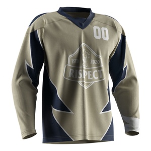 Diseño de Uniforme de Hockey Personalizado para Hombre y Mujer, Camiseta de Manga Larga para Gimnasio, Uniforme Universitario de Hockey sobre Hielo - Product Image 3