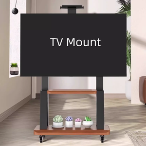 Có thể điều chỉnh 100kg thép TV giỏ hàng với kệ gỗ TV di động tầng đứng cho 32-75 inch LCD TVS công suất lớn TV Mounts & xe - Product Image 2