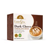 Boisson au chocolat noir riche en café et cacao, enrichie en peptides de collagène de poisson et extraits végétaux