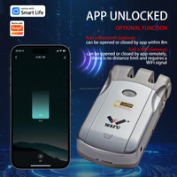 WAFU Serrure de sécurité intelligente pour maison connectée, best-seller, avec application Tuya, contrôle à distance pour portes en aluminium/acier/verre, Wi-Fi et sécurité de niveau C