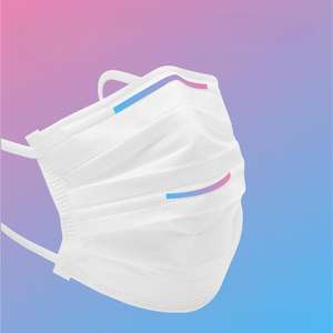 Großhandel 3-lagige Einweg-Vliesstoff-Flach maske mit zivilen Atemschutz masken und Masken mit doppeltem Nasen streifen - Product Image 1