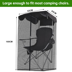 Tente de pêche extérieure Oxford monocouche, installation facile, cadre métallique, <span class=keywords><strong>moustiquaire</strong></span> pivotante pour cour, jardin, voyage - Ombrage - Product Image 4