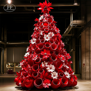 2025 New Arrival Chất Lượng Cao Đứng Cây Giáng Sinh Handmade Giấy Màu Đỏ Thân Thiện Với Môi Và Cá Nhân Cho Trung Tâm Trang Trí - Product Image 2