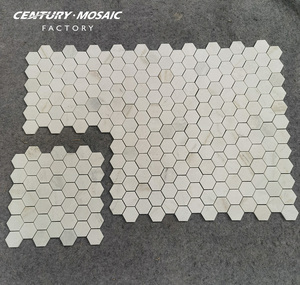 Mosaico de Mármol Hexagonal Blanco Pulido Centurymosaic, Mosaico Blanco Glorioso para Decoración de Paredes y Pisos de Baños, Cocinas y Duchas - Product Image 6