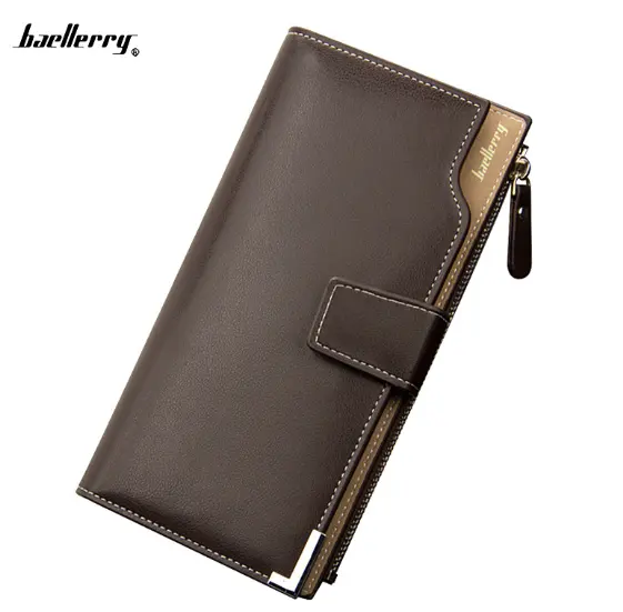 Baellerry korean style youth wallet fashion Pu leather mobile phone clutch bag Men's Long Multi-Card holder Wallet