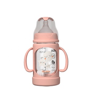 Bouteille d'alimentation <span class=keywords><strong>en</strong></span> <span class=keywords><strong>verre</strong></span> Borosilicate pour bébé, de qualité alimentaire, avec cristal transparent, peut être personnalisé, ml - Product Image 6