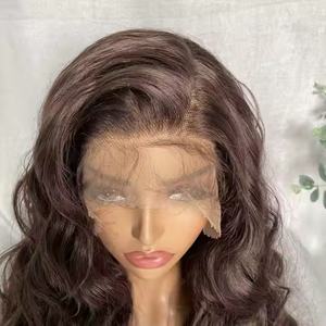 Perruque en dentelle frontale 100% cheveux humains vierges, couleur chocolat brun vietnamien, vague lâche, dentelle HD transparente vietnamienne, fournisseur de perruques - Product Image 2