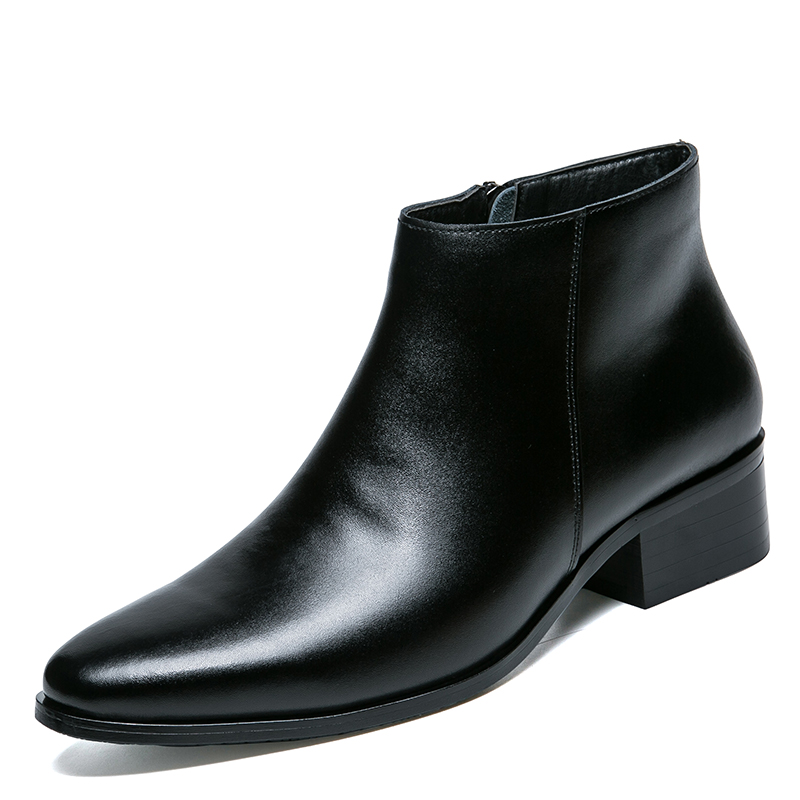 Leather Boots,Men Genuine Leather Shoes 