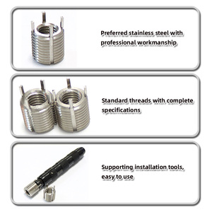 Inserti filettati leggeri e resistenti con bloccaggio a chiave in acciaio inossidabile 304, imperiali, a parete sottile, completamente filettati, destrorsi, OEM - Product Image 2