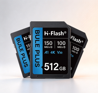 Kartu Memori SD Berkualitas Tinggi 256GB 32GB 64GB Kartu SD 128GB V30 U3 Kelas 10 Kecepatan Tinggi