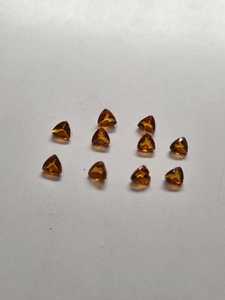Citrine naturelle taille trillon 4 mm, pierre précieuse jaune en vrac pour la fabrication de bijoux, vente en gros de pierres précieuses - Product Image 2