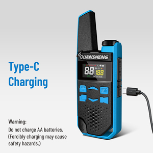 Radio Bidireccional QUANSHENG TG-FR1 FRS PMR446 Sin Licencia, Carga Tipo C, Walkie Talkie Nuevo con NOAA - Product Image 5