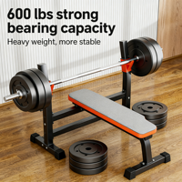Banc de musculation robuste et réglable tout-en-un avec rack de puissance, banc de musculation commercial pliable pour la musculation