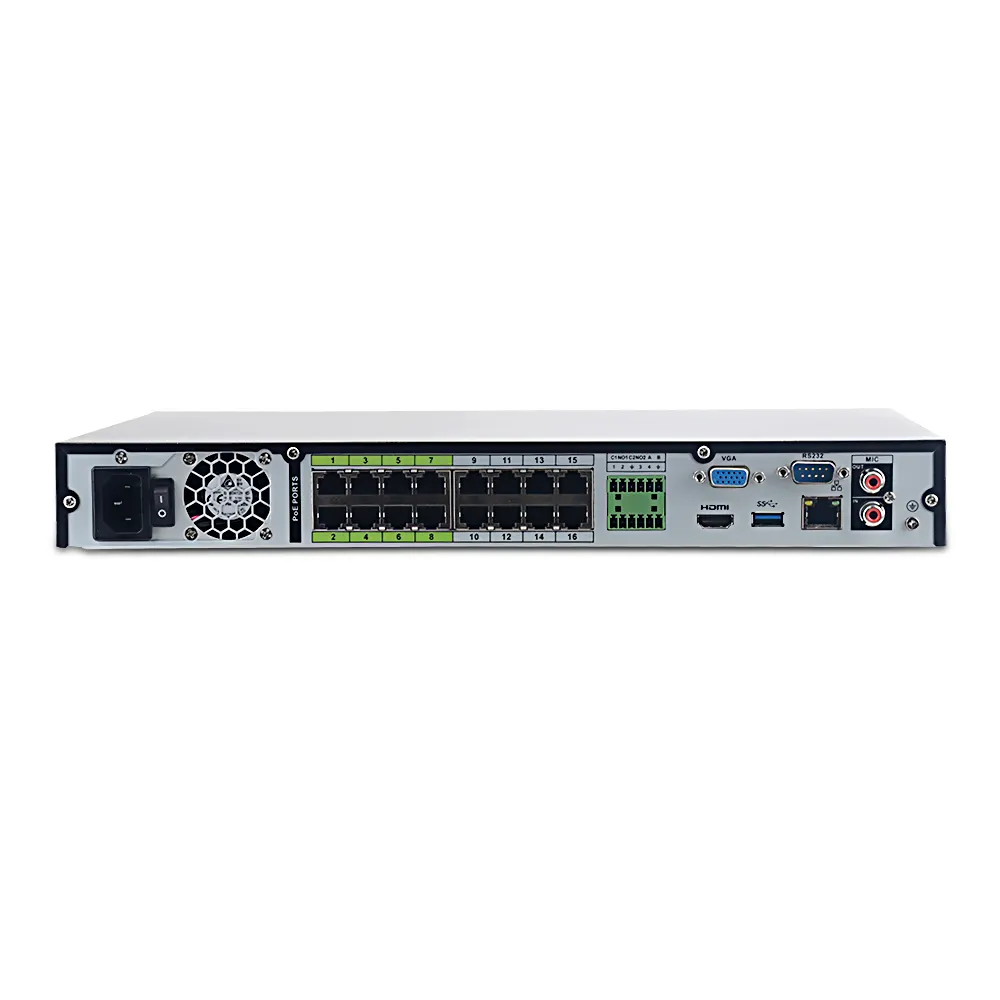 32 kanal 1U 16PoE 2HDDs WizSense ağ Video kaydedici 16poe portları ile NVR5232-16P-EI CCTV 4K güvenlik 32 kanal nvr
