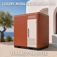 Toilette et douche portables de luxe tout-en-un avec design écologique pour les stations balnéaires, le glamping et l'utilisation en atelier
