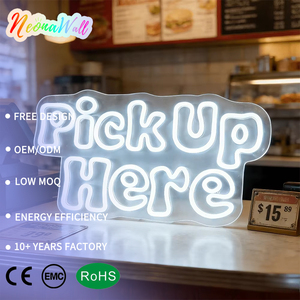 Neonawall 'Pick up Here' LED-Neonlichtschild für Lebensmittelgeschäfte, Restaurants, Bestellbereiche, Anzeigelampe für Geschäfte und kommerzielle Wanddekoration - Product Image 1