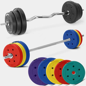 Discos de <span class=keywords><strong>Pesas</strong></span> para Sentadillas de 6 Agujeros, Unisex, para Gimnasio en Casa, 20kg/30kg/50kg, Rellenos de Cemento, Antideslizantes, Duraderos y Ecológicos - Product Image 5