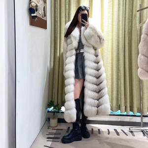 Cappotto di pelliccia di colore volpe di alta qualità <span class=keywords><strong>vestiti</strong></span> <span class=keywords><strong>invernali</strong></span> da donna <span class=keywords><strong>lunghi</strong></span> cappotti di pelliccia naturale per le donne - Product Image 4