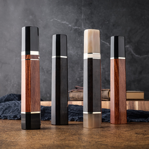 Tay cầm dao tự làm bằng gỗ mun và sừng trâu, tay cầm dao chất lượng cao bằng sừng trâu đen và gỗ sắt sa mạc - Product Image 2