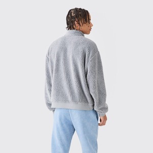 2025 Top Trending <b>Sherpa</b> <b>Fleece</b> Quarter Zip Hoodie Men's Polar <b>Fleece</b> Comfortable Warm Hoodies Unisex Oversized Pullover Hoodie - Product Image 2