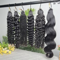Extensions de cheveux humains bouclés pré-bouclés, tresses sans nœuds, mèches de cheveux humains bouclés birmans, extensions de cheveux humains au crochet
