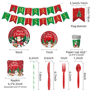 Lot de fournitures de fête de Noël personnalisées en gros : Assiettes, gobelets, <span class=keywords><strong>serviettes</strong></span>, ballons et décorations en forme de bonhomme de neige pour événements festifs - Product Image 3