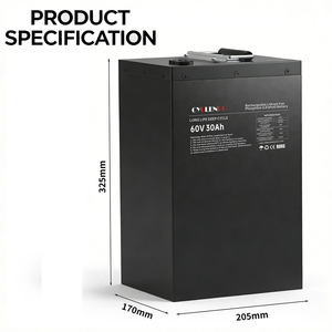 Batteria al Litio 60V 30Ah per Triciclo Elettrico, Batteria LiFePO4 a Ciclo Profondo per Tuk Tuk, Rickshaw, Scooter, Sostituzione Batteria al Piombo con BMS - Product Image 2
