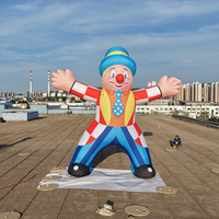 Modèle de personnage de dessin animé de clown de cirque gonflable géant personnalisé pour la décoration de scène d'événements de fête sur le thème du carnaval