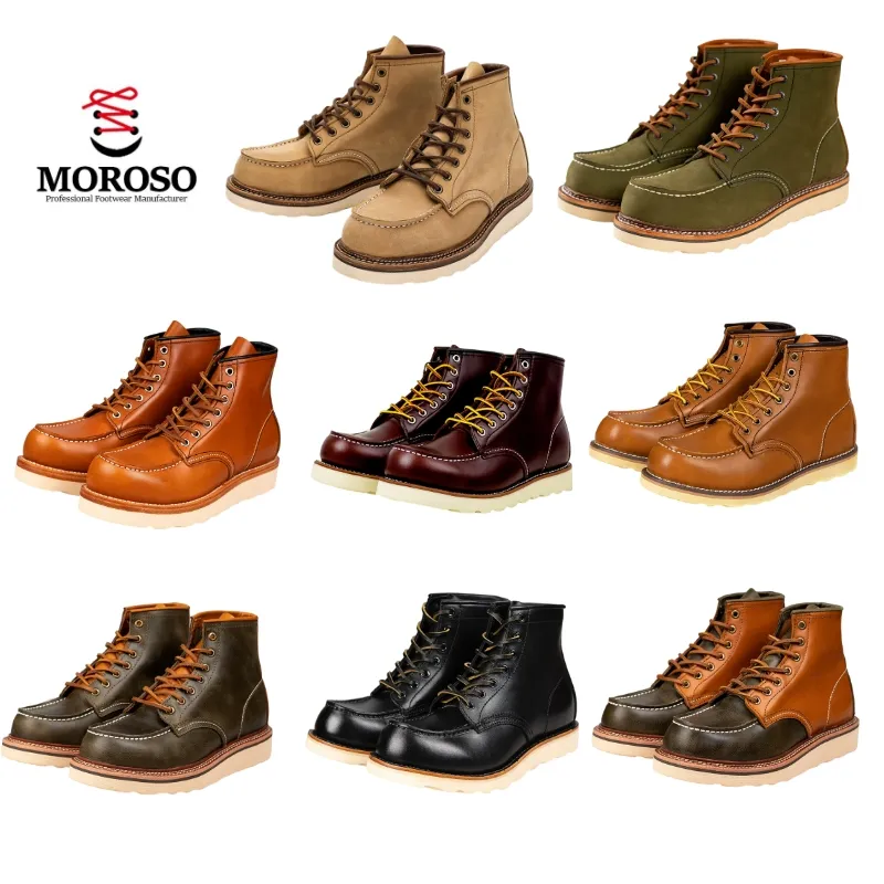 Fashionable New Style Shoes Leather Mens Boots High-Top Cowhide Boots Goodyear Stitching Technology Boots