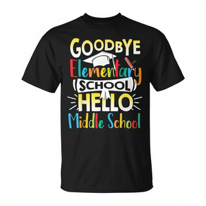 Adieu l'école primaire, bonjour le collège - T-shirt du dernier jour pour les étudiants diplômés - Product Image 2
