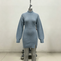 Robe longue en tricot côtelé rose pour femme, personnalisable OEM & ODM, haute qualité, vente en gros, modèle Harlow Midi