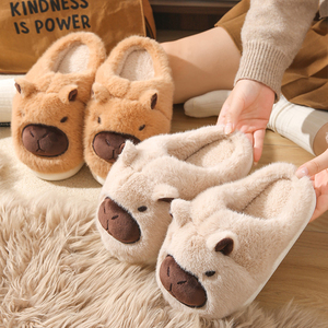 Usine nouveau dessin animé <span class=keywords><strong>chien</strong></span> coton chaussures hiver moelleux pantoufles hommes intérieur mignon anti-dérapant chaud épaissi fourrure maison pantoufles - Product Image 6