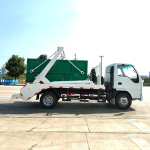 Camion à ordures ISUZU ELF 6CBM avec bras oscillant 4x2, camion à ordures à bras rotatif, camion à ordures à benne basculante - Product Image 5