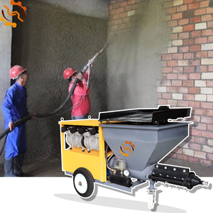 Mesin semprot Mortar elektrik profesional, semen dinding dengan Mixer, mesin plester dinding Mortar kecil untuk konstruksi - Product Image 1