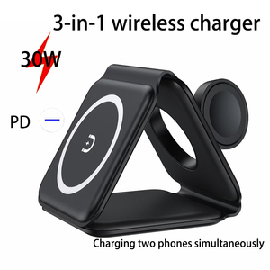 Cargador Inalámbrico Qi2 25w 3 en 1, Estación de <span class=keywords><strong>Carga</strong></span> Magnética Plegable, <span class=keywords><strong>Carga</strong></span> Rápida de Viaje para Teléfono, para iPhone, <span class=keywords><strong>Samsung</strong></span> - Product Image 1