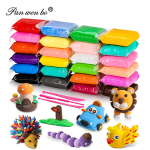 Bộ đất nặn nhiều màu sắc siêu nhẹ, khô tự nhiên, không độc hại, có thể tái sử dụng, không bị khô, dành cho trẻ em, 24/36 màu - Product Image 1