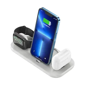 Support de chargeur de téléphone sans fil 3-en-1 avec affichage numérique et réveil, vente en gros directe usine chinoise 2026 - Product Image 1