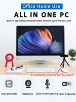 Ordinateur de bureau Qihui 18,5'' 21,5'' 23,6'' 27'' Core i5 10e génération avec Office Gaming Business Tout-en-un PC LED
