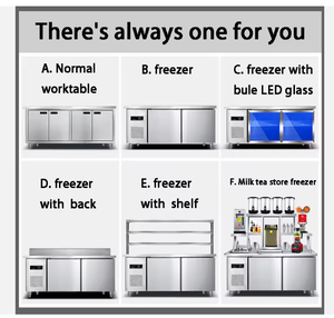 Vente directe d'usine, congélateur pour bar à salades, grande capacité, refroidisseur sous <span class=keywords><strong>comptoir</strong></span>, table de préparation de pizzas tendance, congélateur pour usine de boissons - Product Image 6