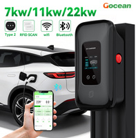 Gocean OEM Chargeur AC pour Véhicules Électriques Type 2 avec Carte à Puce 7Kw 11Kw 22Kw Wallbox Station de Recharge Murale pour Véhicules Électriques AC