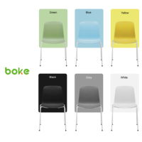 Chaise en plastique polyvalente pour bureau, école, hôpital, clinique, bibliothèque, réception, salle d'attente des visiteurs, solution de siège colorée
