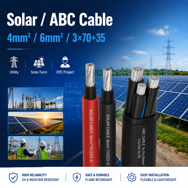 10KV ABC Cable Aluminum JKLYJ for India Rural Electrification and EPC Infrastructure Projects